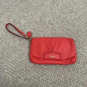 Coach Pink Salmon Clutch and Wristlet